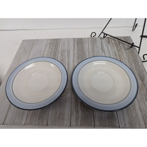 Vintage Johann Haviland Blue Bouquet Crowning Fashion Set 2 Teacups Saucers - Picture 7 of 11